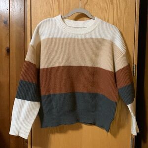 Winter sweater, beige, brown, grey medium